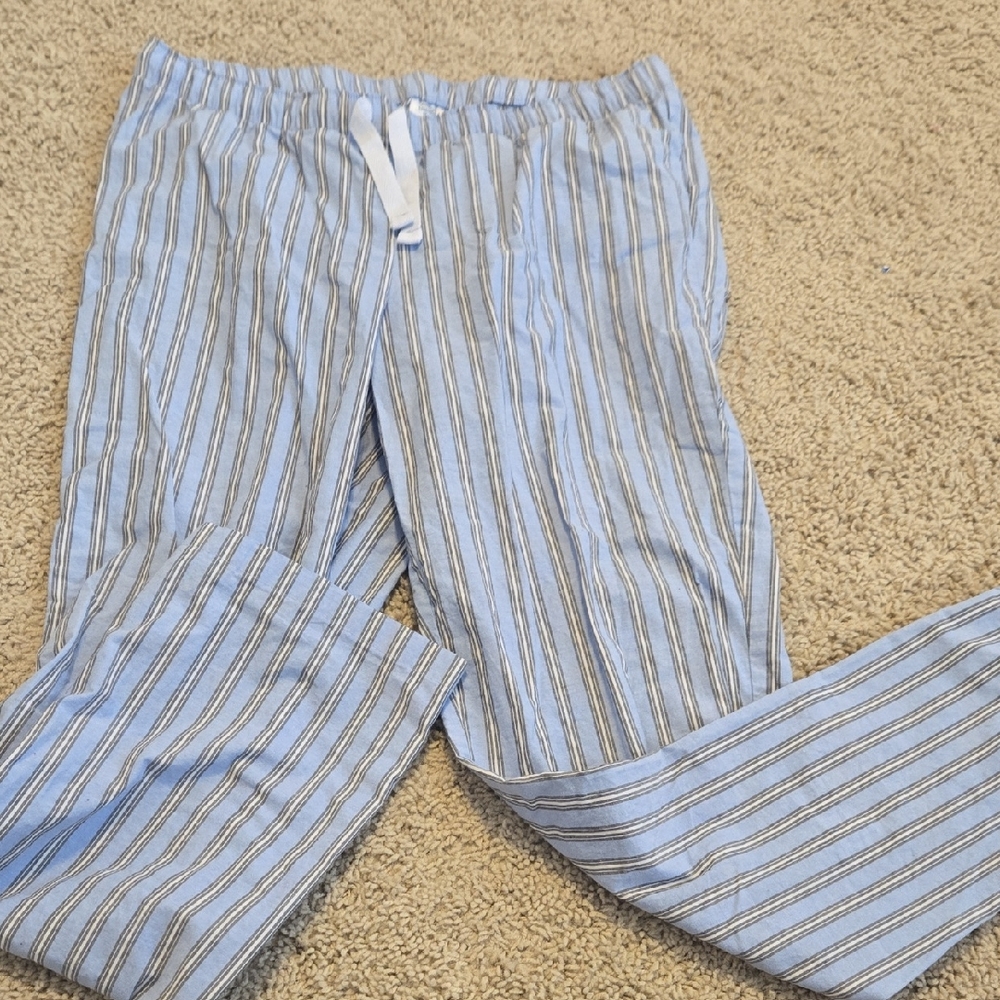 Light Blue And White Stripped PJ Pants Size Medium